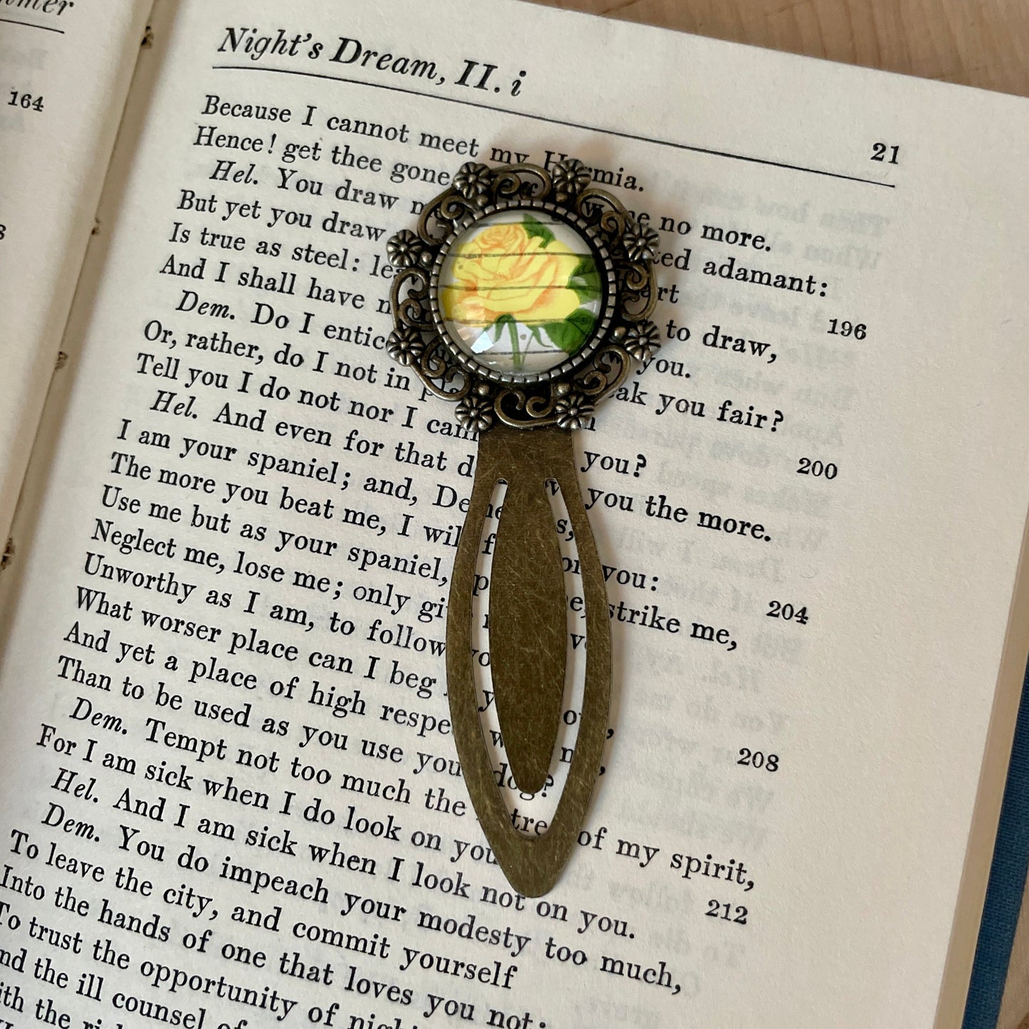 Yellow Rose Stamp Bookmark