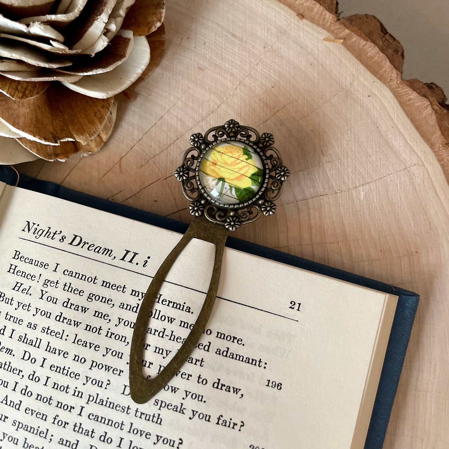 Yellow Rose Stamp Bookmark