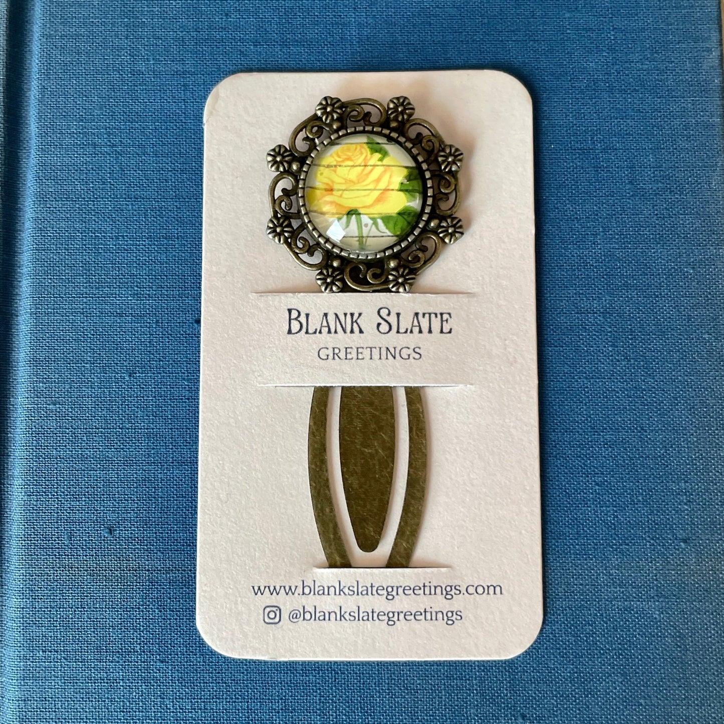 Yellow Rose Stamp Bookmark