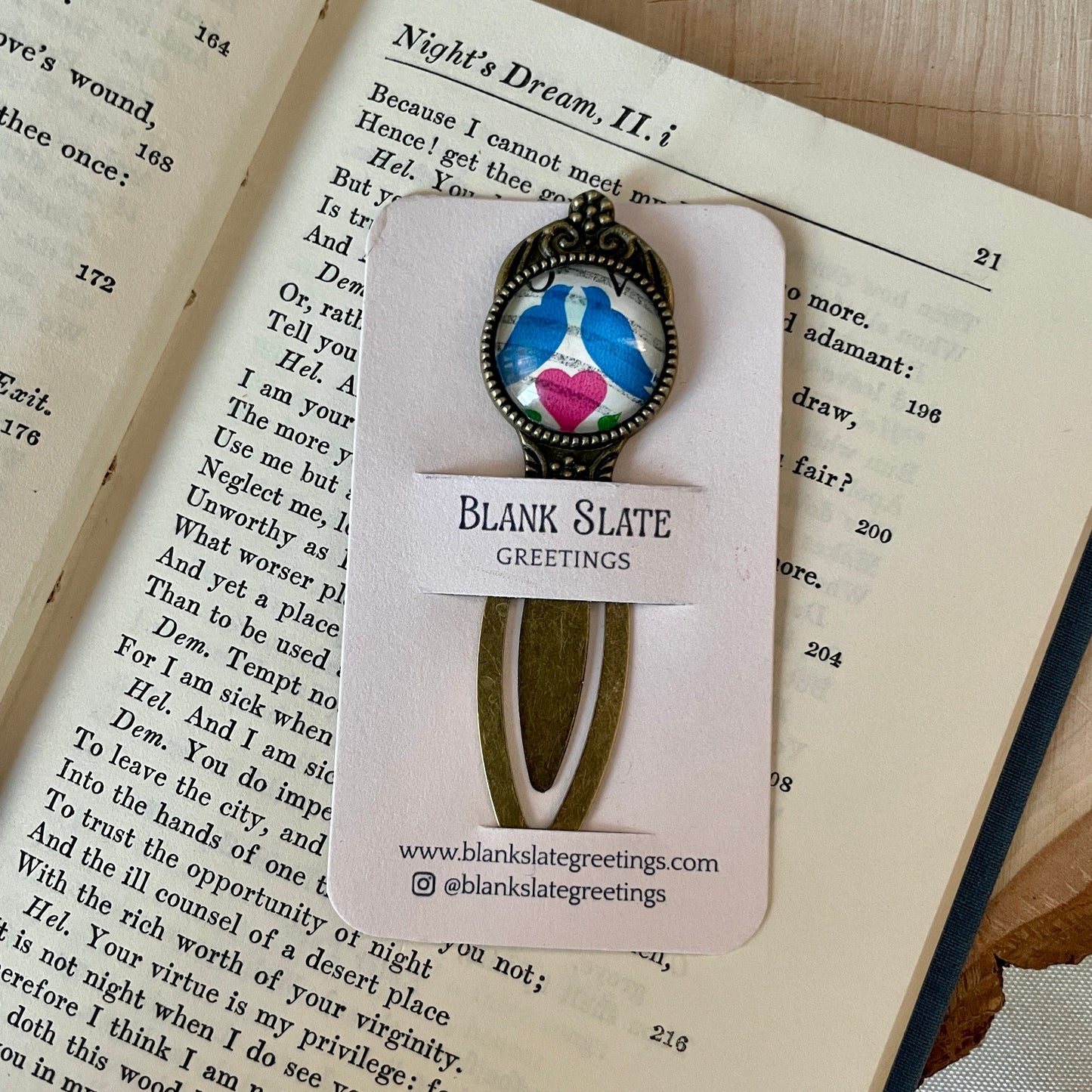 LOVE Birds Stamp Bookmark