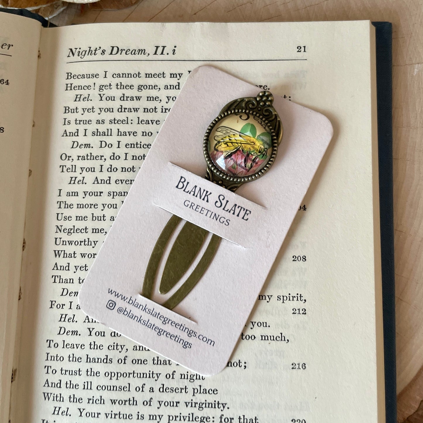 Honeybee Stamp Bookmark