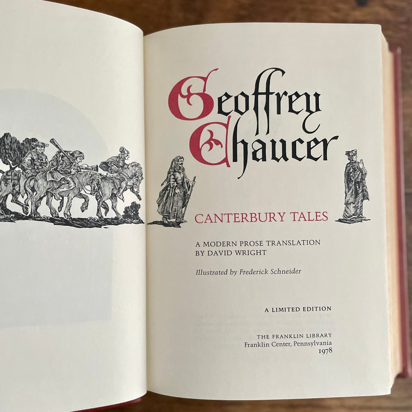 Canterbury Tales by Geoffrey Chaucer - Leather The Franklin Library Limited Edition Collector's Edition 1978