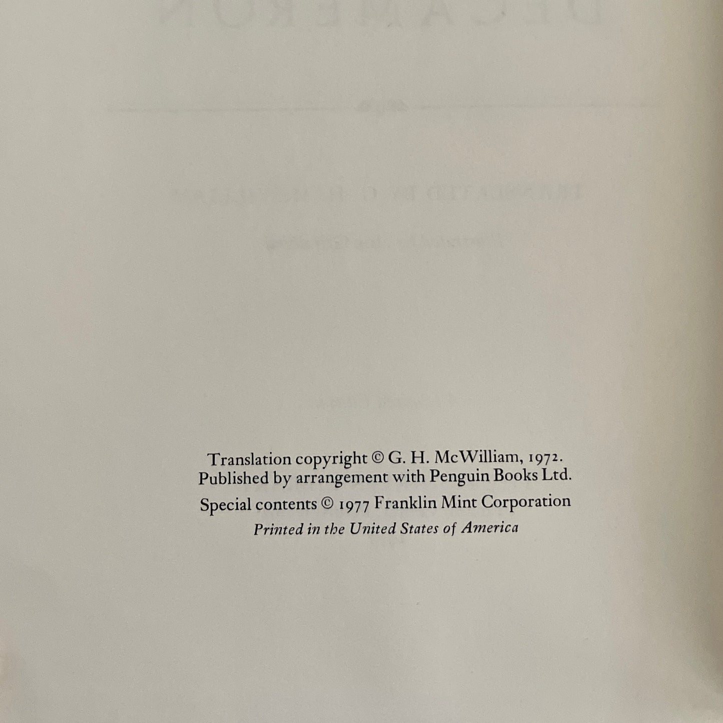 Giovanni Boccaccio - Stories from The Decameron - Leather The Franklin Library Limited Edition Collector's Edition 1978