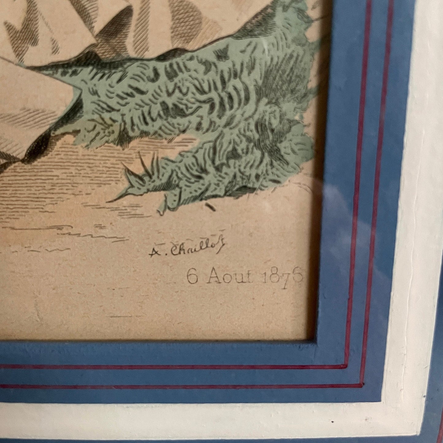 Antique Victorian Moine et Falconer Paris Framed Original Catalog Advertisement
