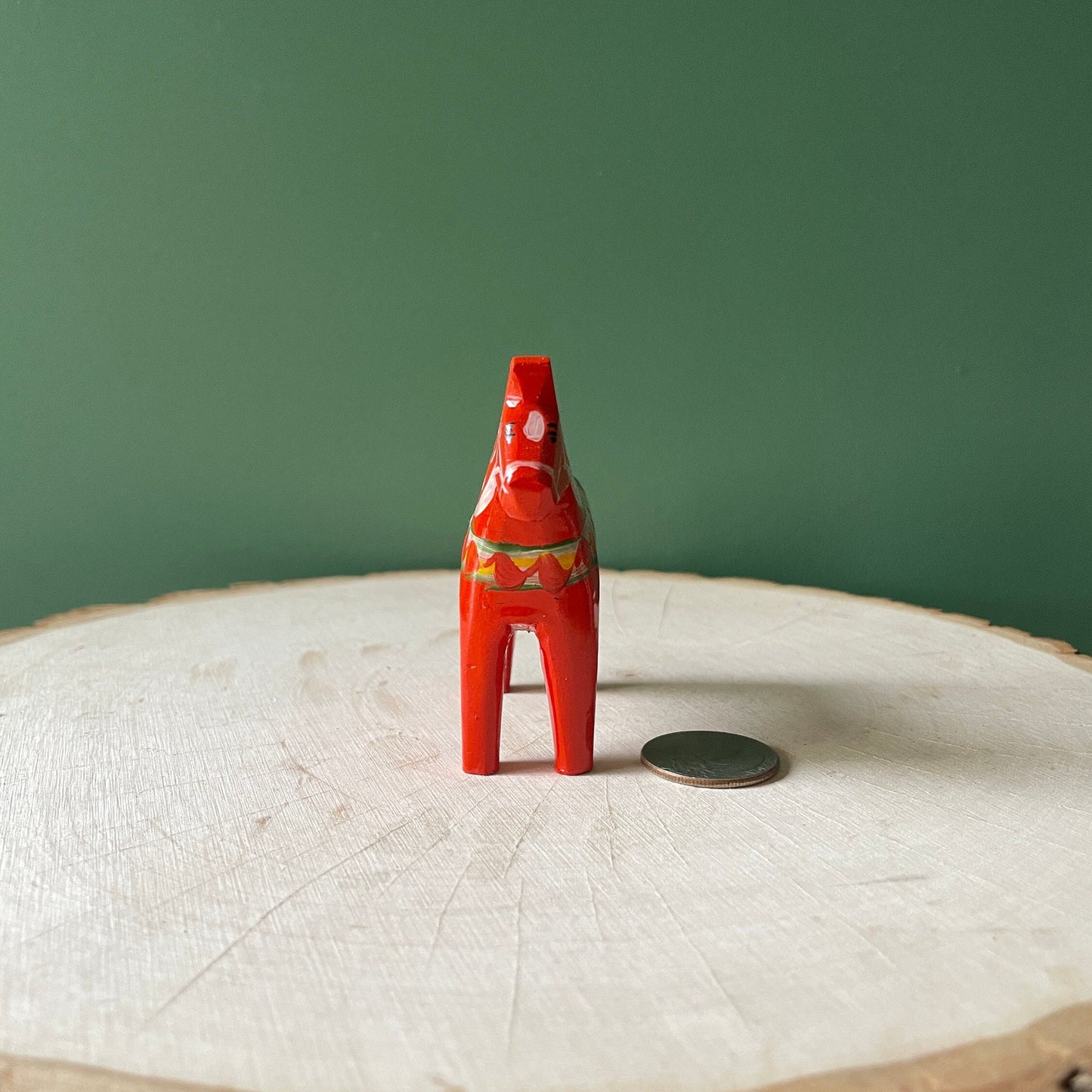 Vintage Mini Red-Orange Nils Olsson Dala Horse