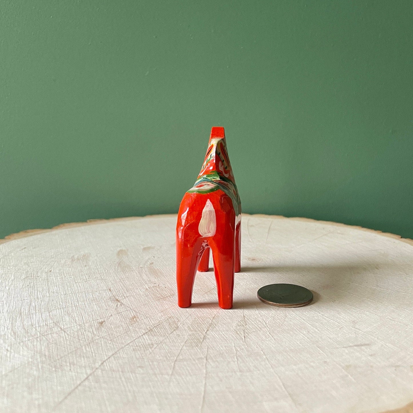 Vintage Mini Red-Orange Nils Olsson Dala Horse