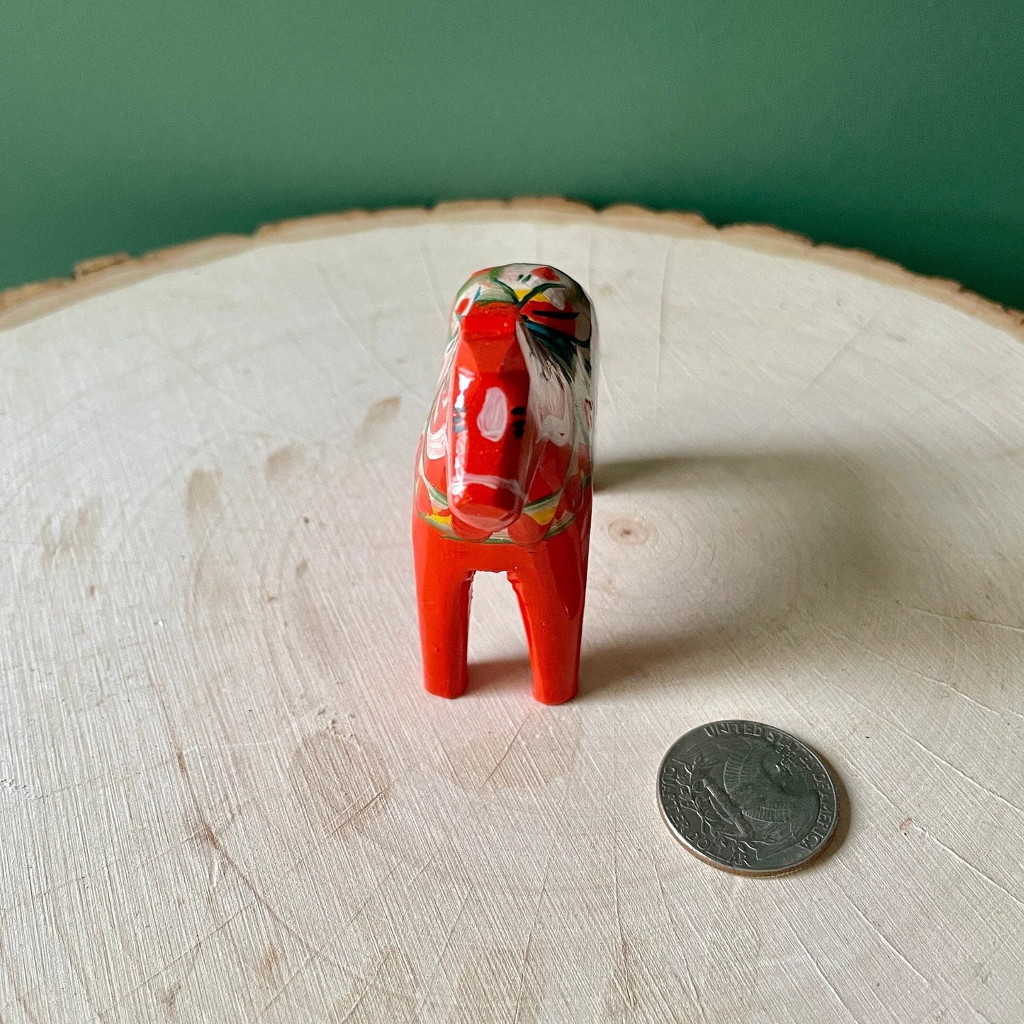 Vintage Mini Red-Orange Nils Olsson Dala Horse