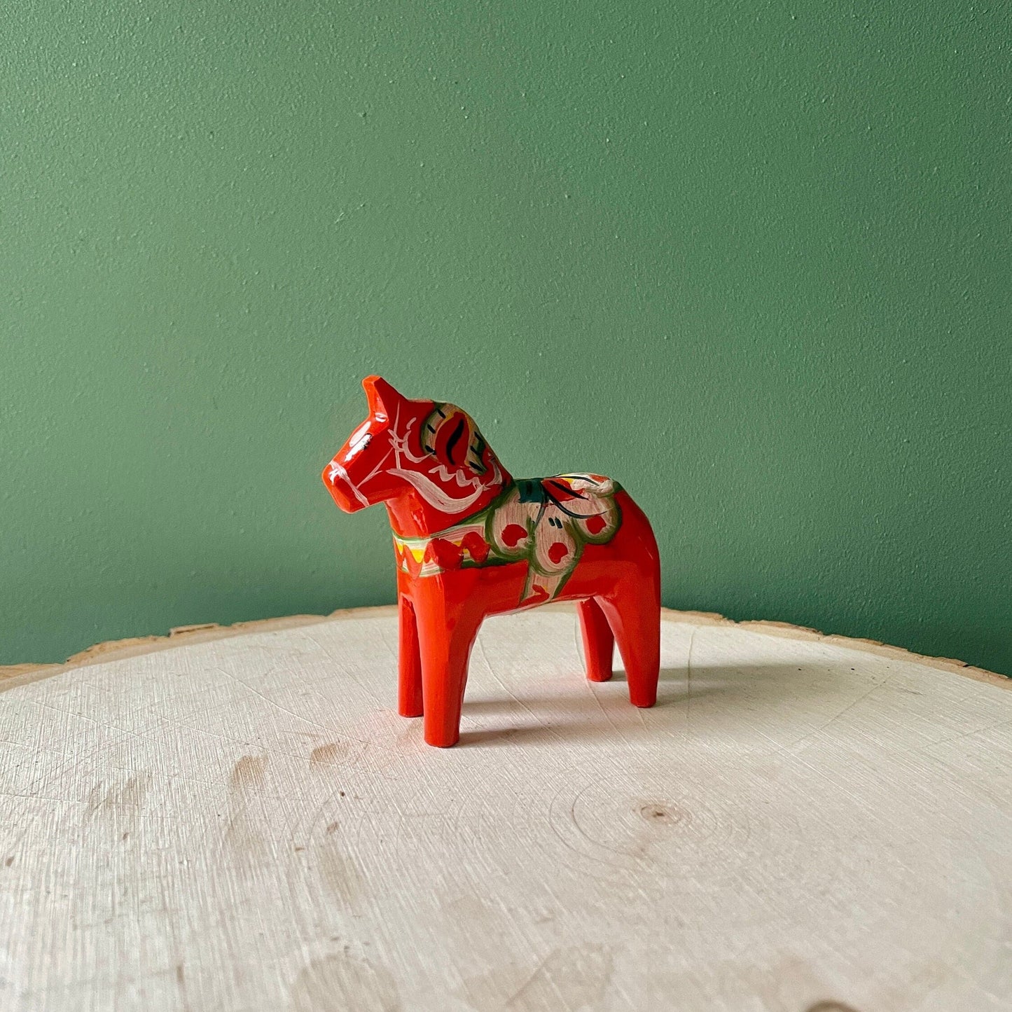 Vintage Mini Red-Orange Nils Olsson Dala Horse
