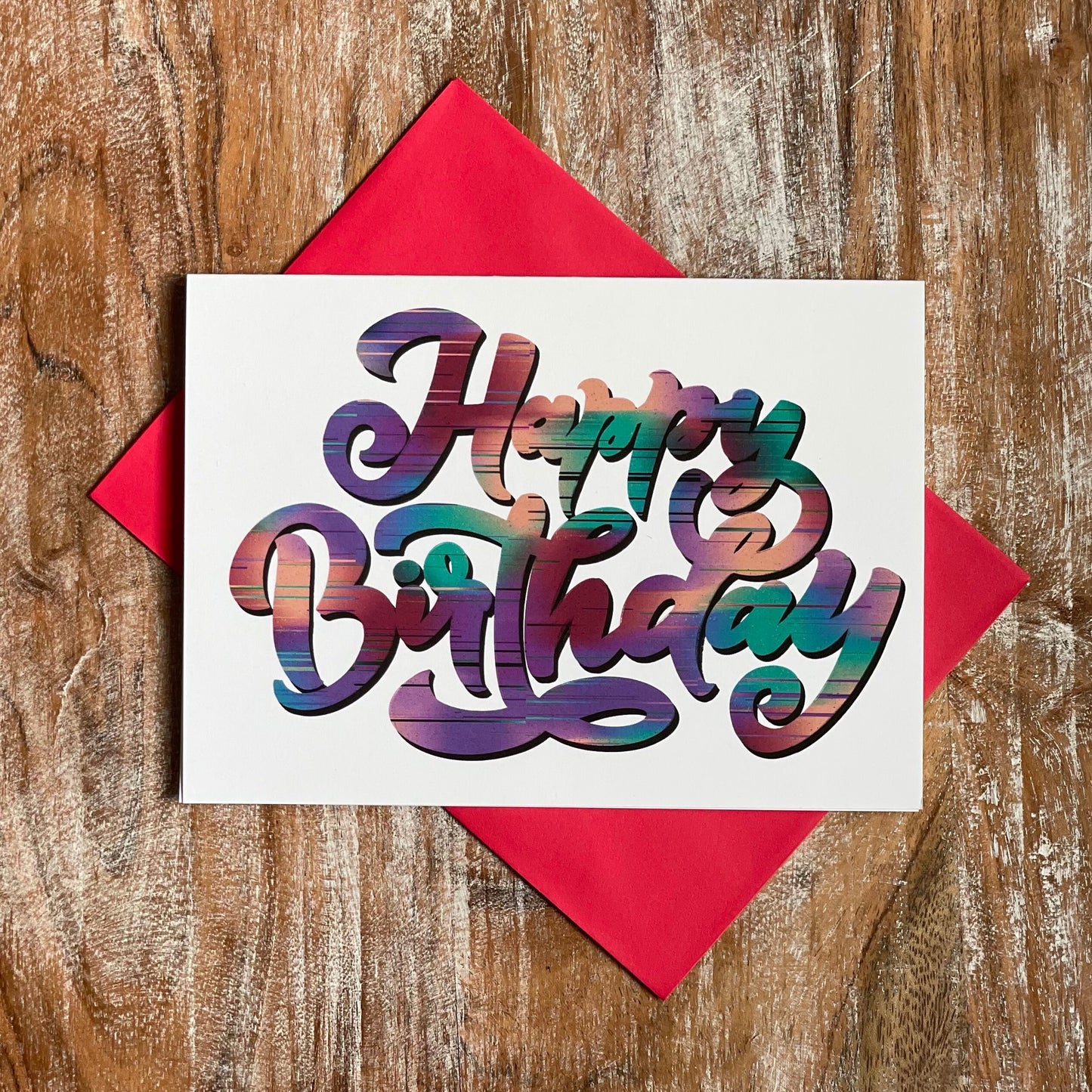 Happy Birthday Card | TV glitch design