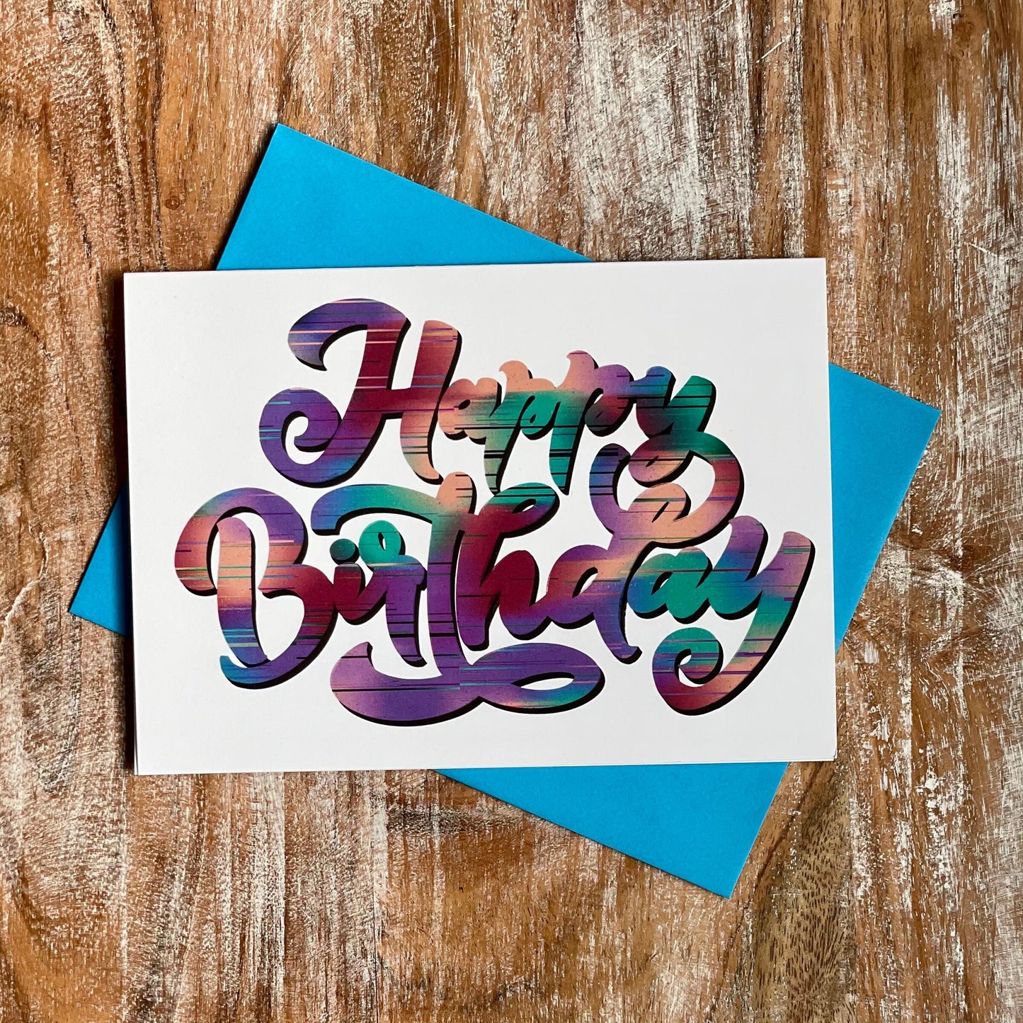 Happy Birthday Card | TV glitch design