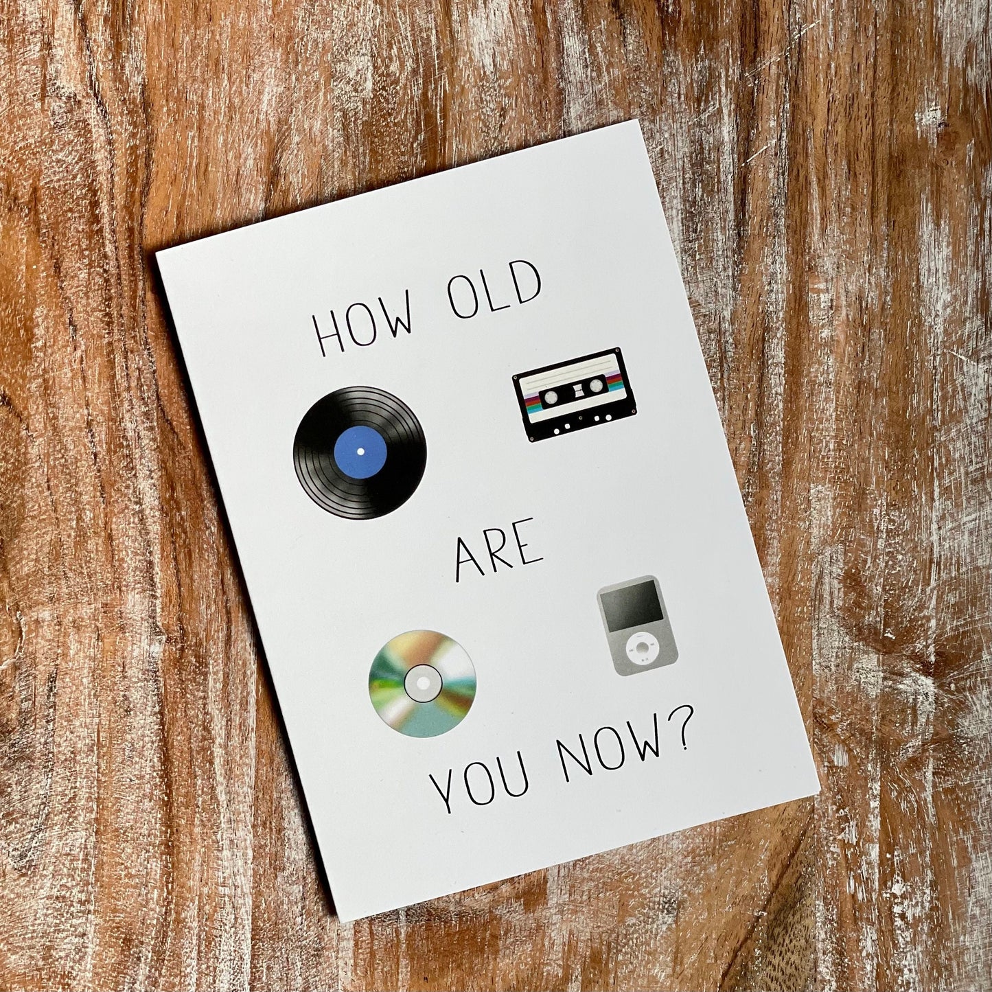 How old are you now? Music Birthday Card