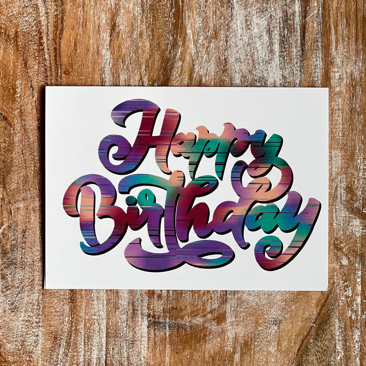 Happy Birthday Card | TV glitch design