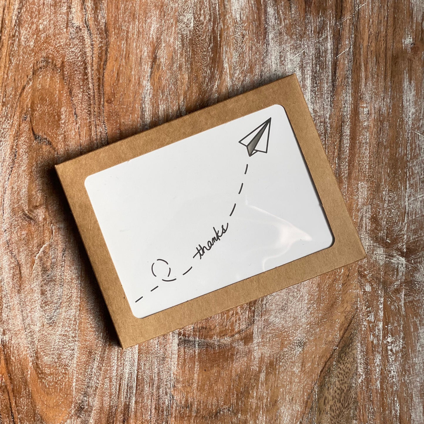Flying Paper Airplane Thank You Cards