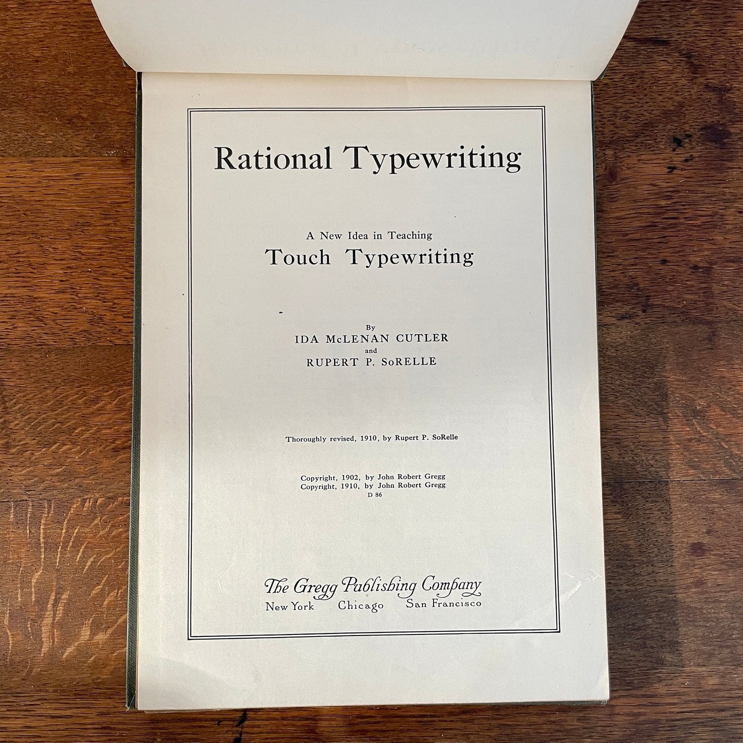 Antique Rational Typewriting Single Keyboard Edition Instructional Book by Gregg Publishing Company