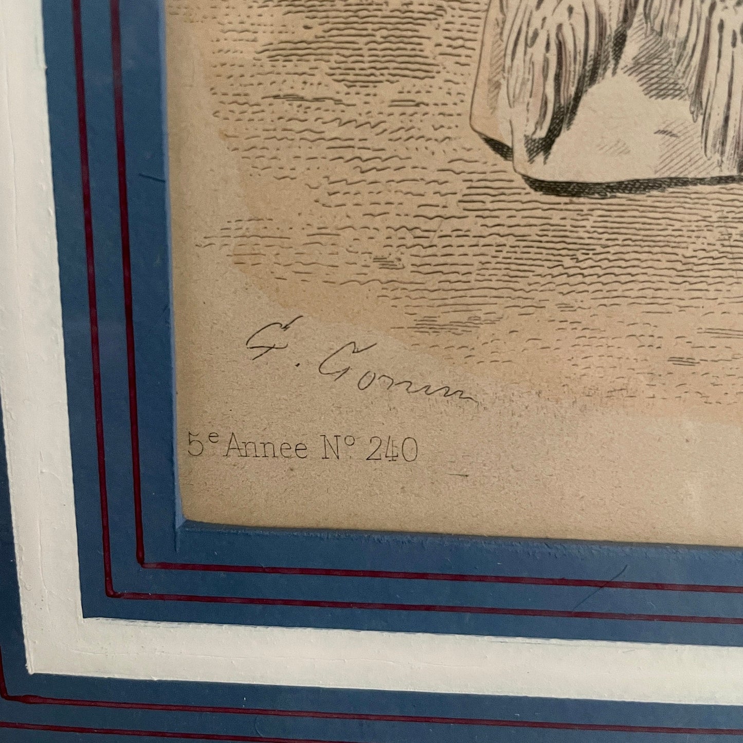 Antique Victorian Moine et Falconer Paris Framed Original Catalog Advertisement