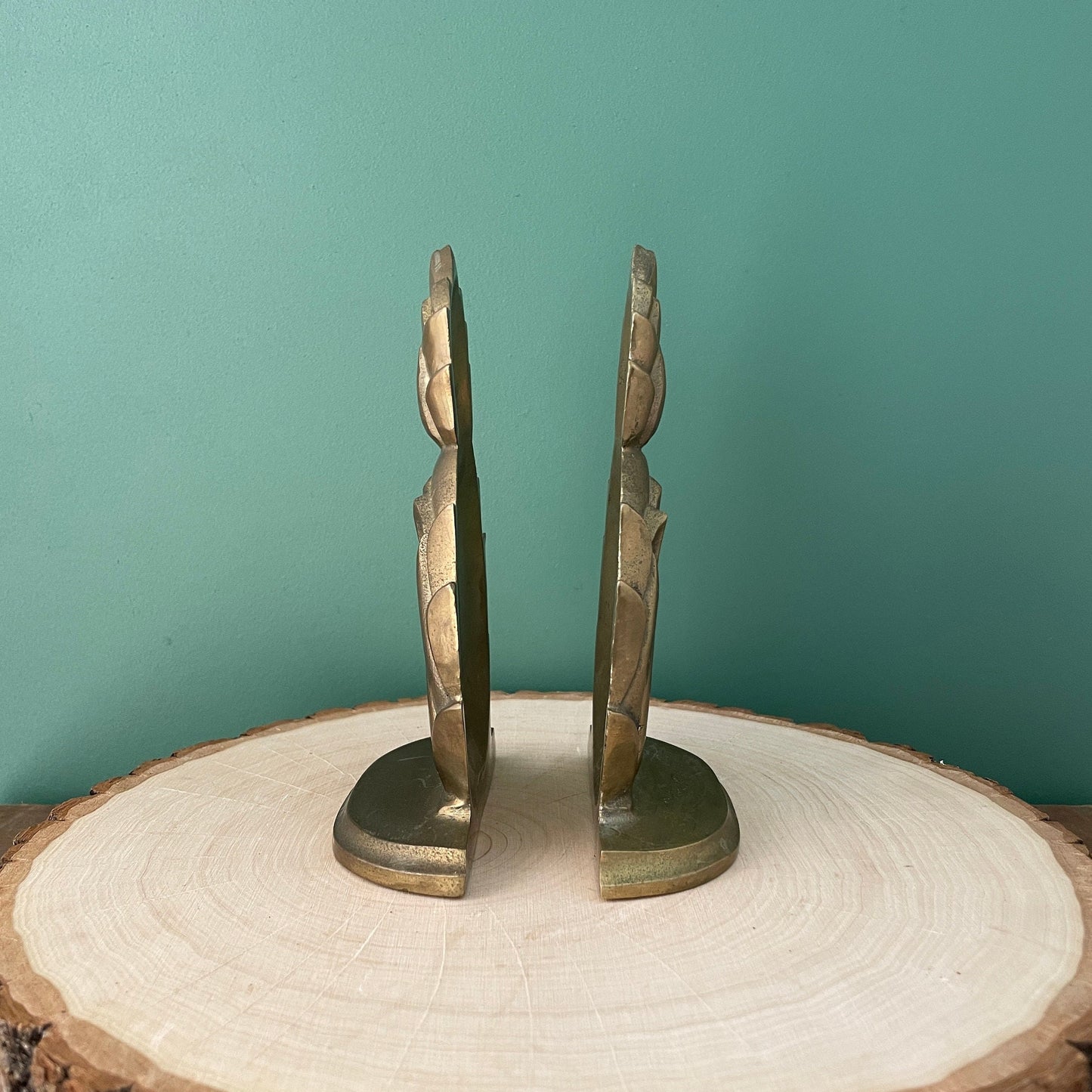 Vintage Brass Pineapple Bookends